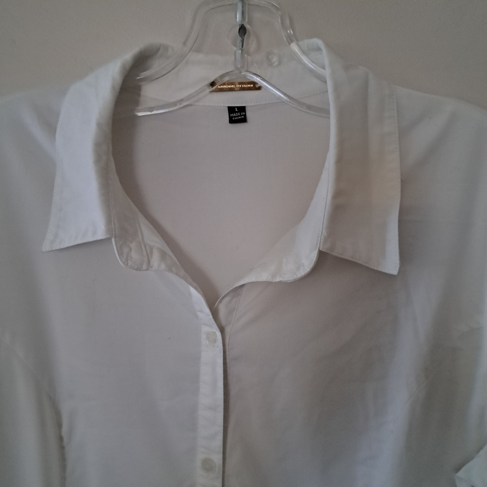 Adrienne Vittadini Elegant White Tunic Blouse - Picture 2 of 8